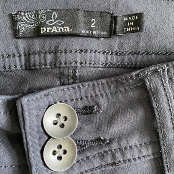 PRANA Halle Convertible Coal Gray Roll up Pants 2 SHORT - Picture 8 of 13